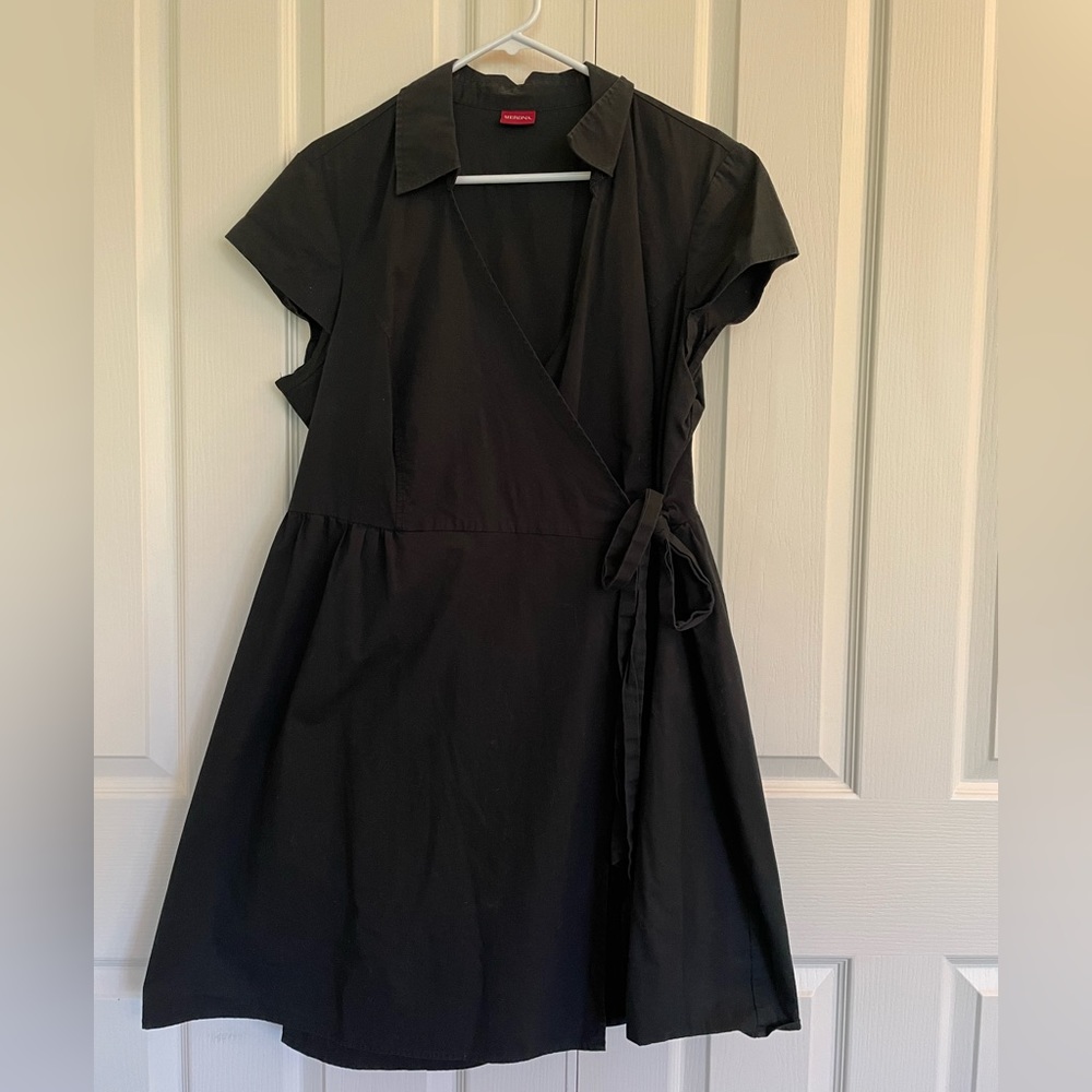 Merona Black wrap dress XXL